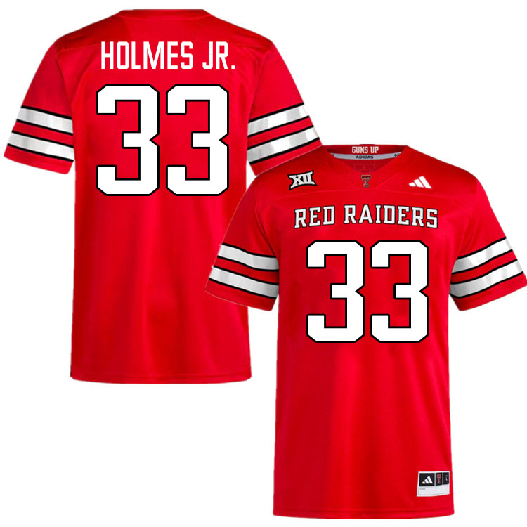 #33 A.J. Holmes Jr. Texas Tech Red Raiders Jerseys College Football Uniforms Stitched-Red #33 A.J. Holmes Jr. Texas Tech Red Raiders Jerseys College Football Uniforms Stitched-Red